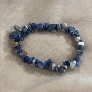 Sodalite Gemstone Chip Bead Stretch Bracelet